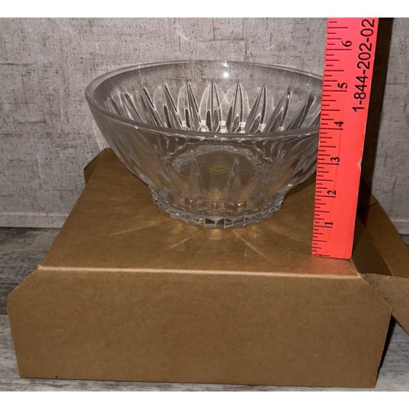 24% Lead Crystal Round Cristal France Echt Bleikristall Decorative Bowl 8.5” - Picture 8 of 9